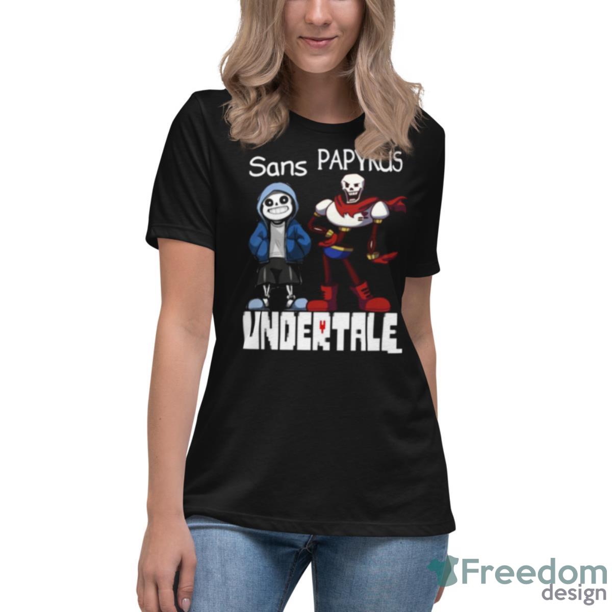 Friends Sans And Papyrus Undertale Shirt - Womens Relaxed Short Sleeve Jersey Tee Friends Sans And Papyrus Undertale Shirt - Womens Relaxed Short Sleeve Jersey Tee