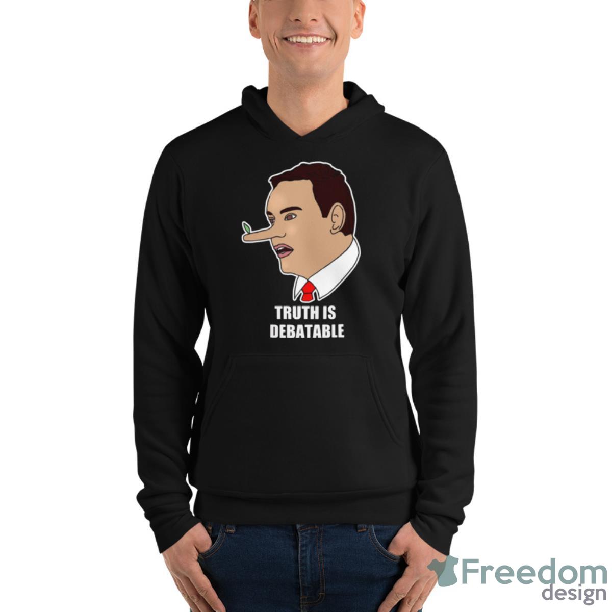 Funny George Santos Congressman Truth Is Debatable Shirt - Unisex Fleece Pullover Hoodie Funny George Santos Congressman Truth Is Debatable Shirt - Unisex Fleece Pullover Hoodie
