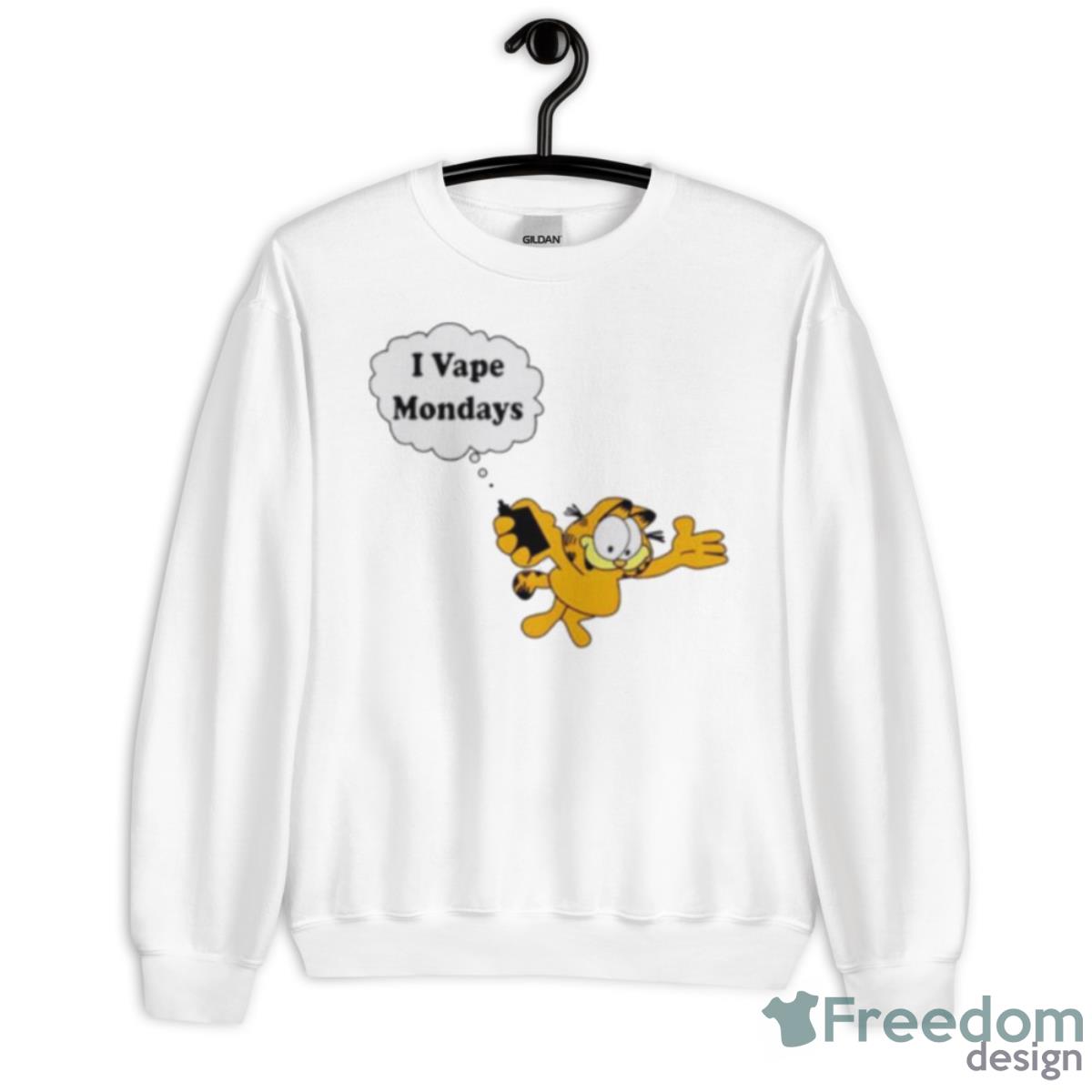 Garfield I Vape Mondays Shirt - Unisex Heavy Blend Crewneck Sweatshirt