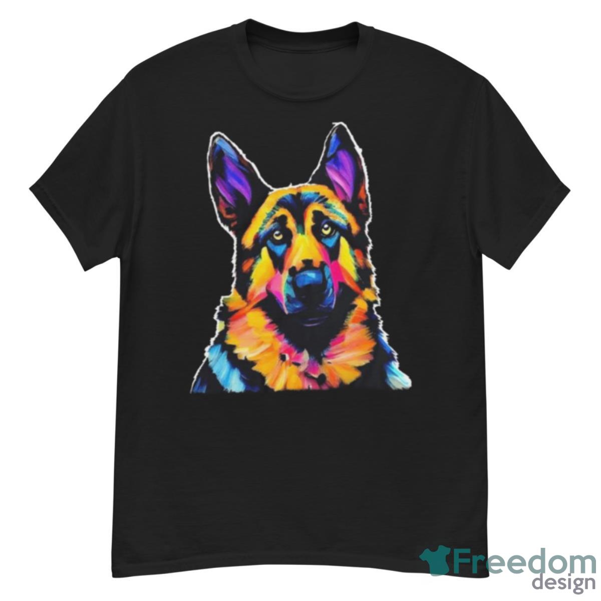 German Shepherd Dog Lover Colorful Artistic Mom Shirt - G500 Men’s Classic T-Shirt
