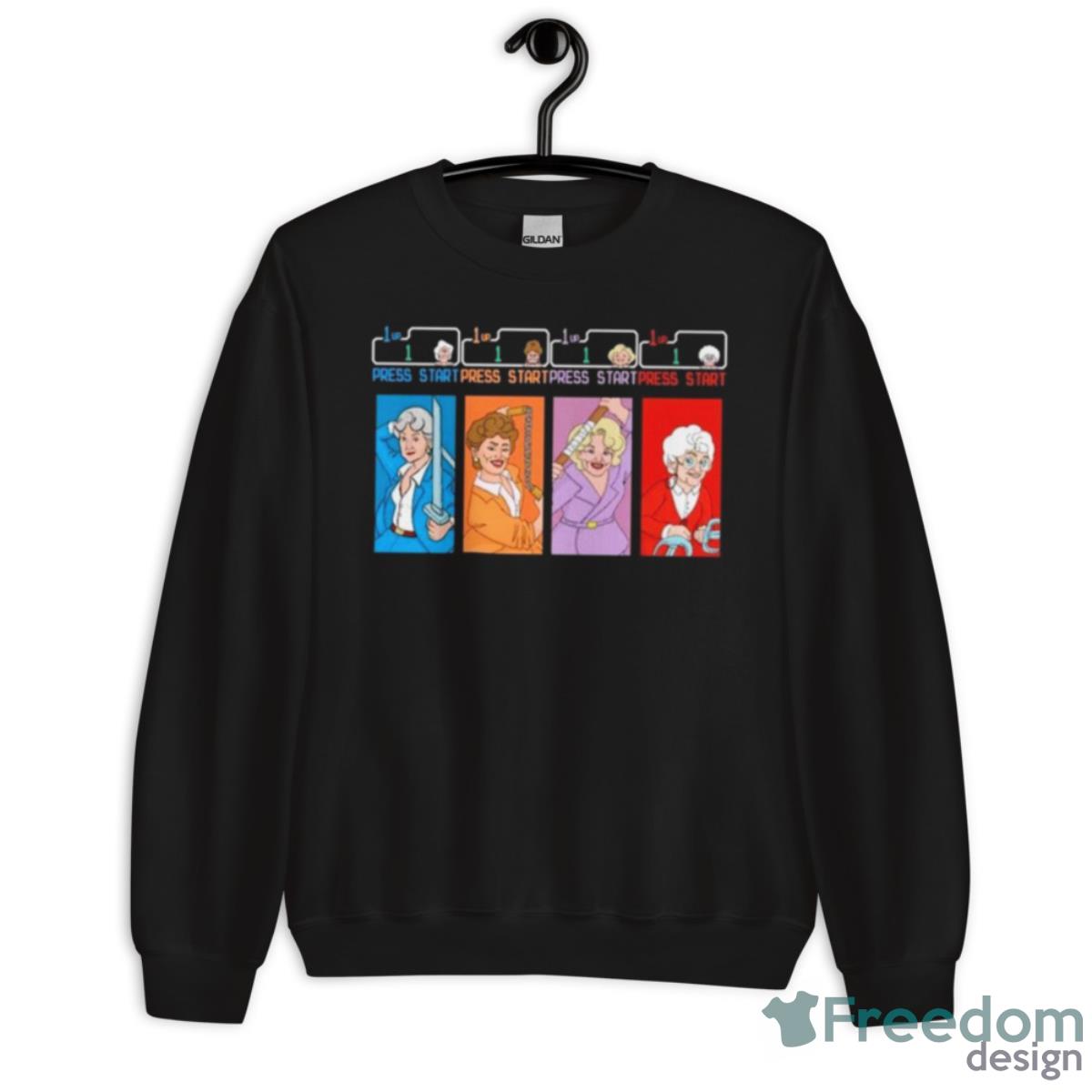 Golden Girls Ninjas Press Start Shirt image Golden Girls Ninjas Press Start Shirt - Unisex Crewneck Sweatshirt