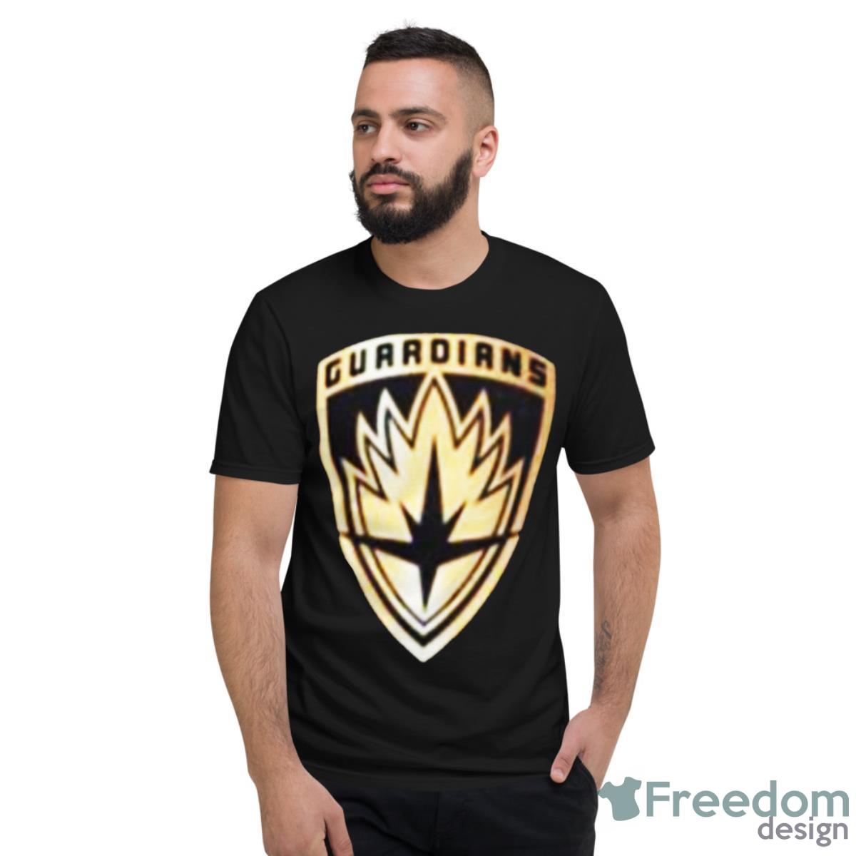 Golden Logo Guardians Of The Galaxy Shirt - Short Sleeve T-Shirt