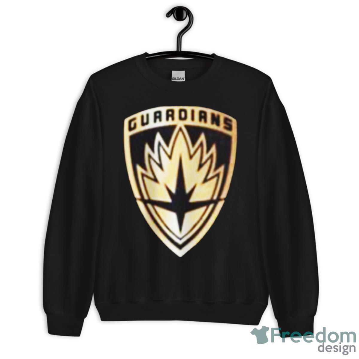 Golden Logo Guardians Of The Galaxy Shirt - Unisex Crewneck Sweatshirt Golden Logo Guardians Of The Galaxy Shirt - Unisex Crewneck Sweatshirt