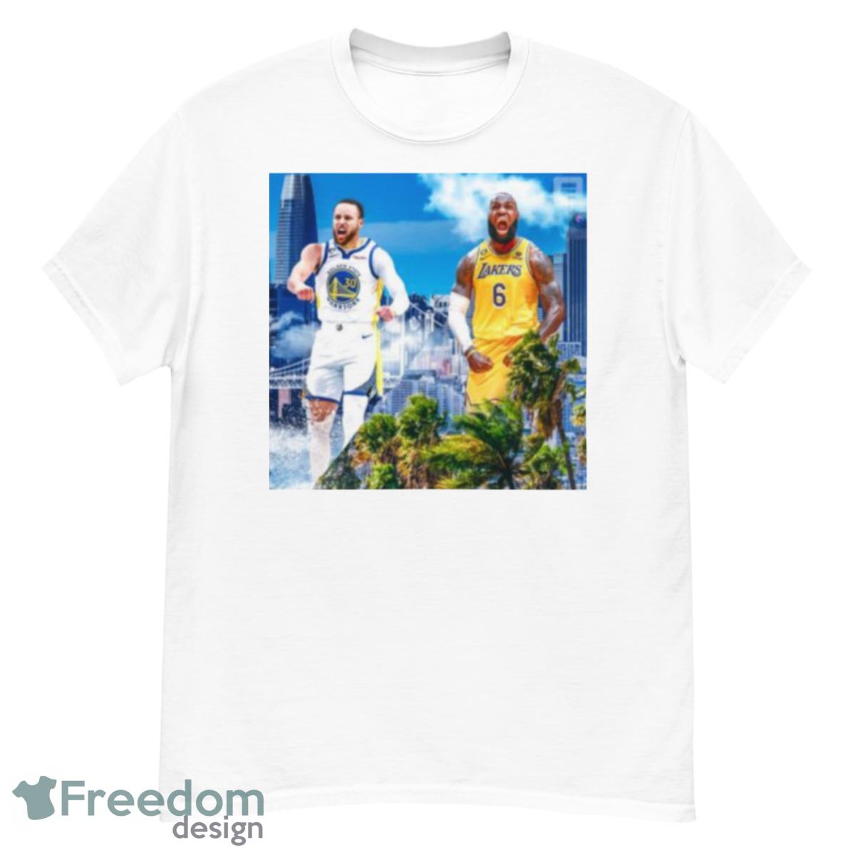 Golden State Warriors Vs Los Angeles Lakers 2023 NBA Conference Semifinals Matchup Shirt - G500 Men’s Classic T-Shirt