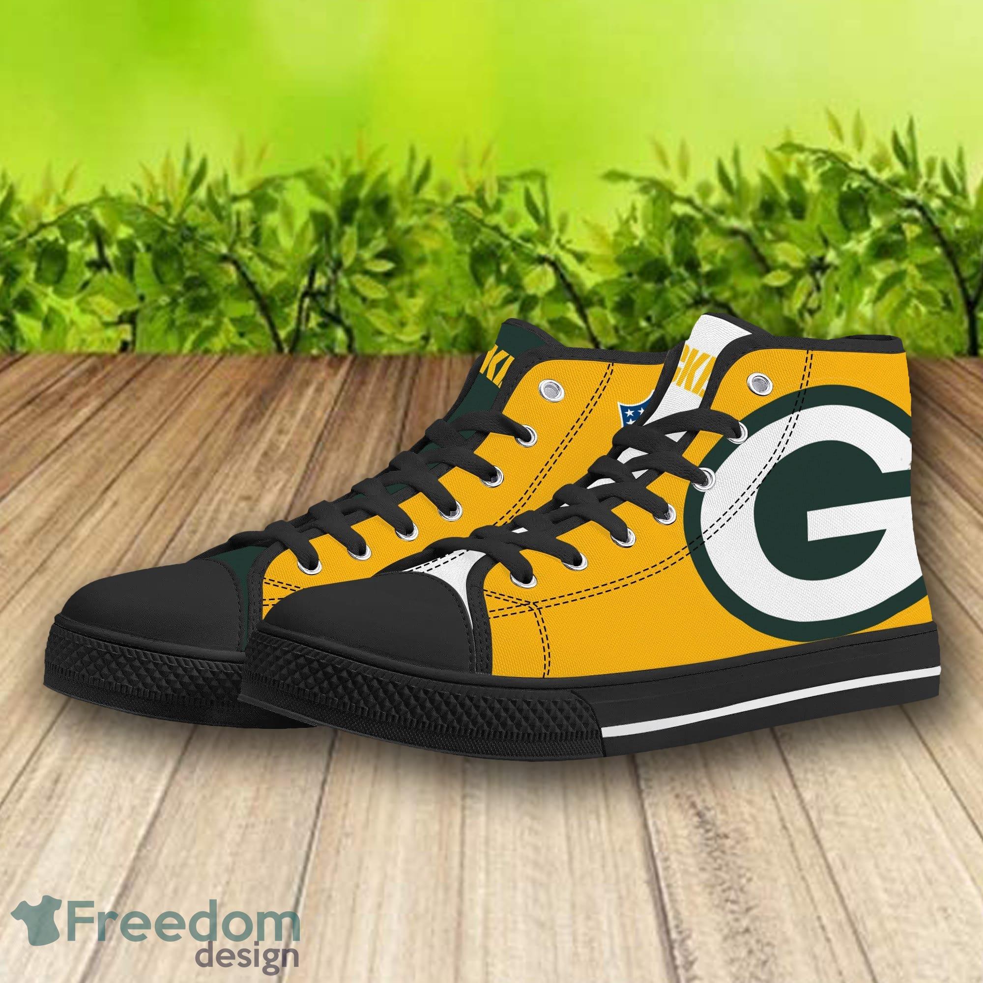 Green Bay Packers Shoes - High Top Canvas Sneakers –