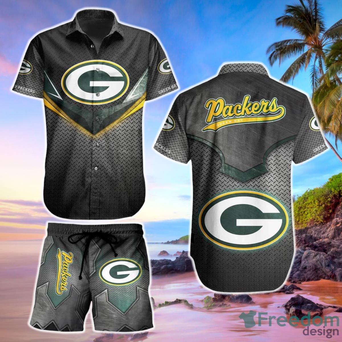 Green Bay Packers Nfl Football Hawaiian Shirt And Short Beach Shirt Short Style For Big Fans Product Photo 1