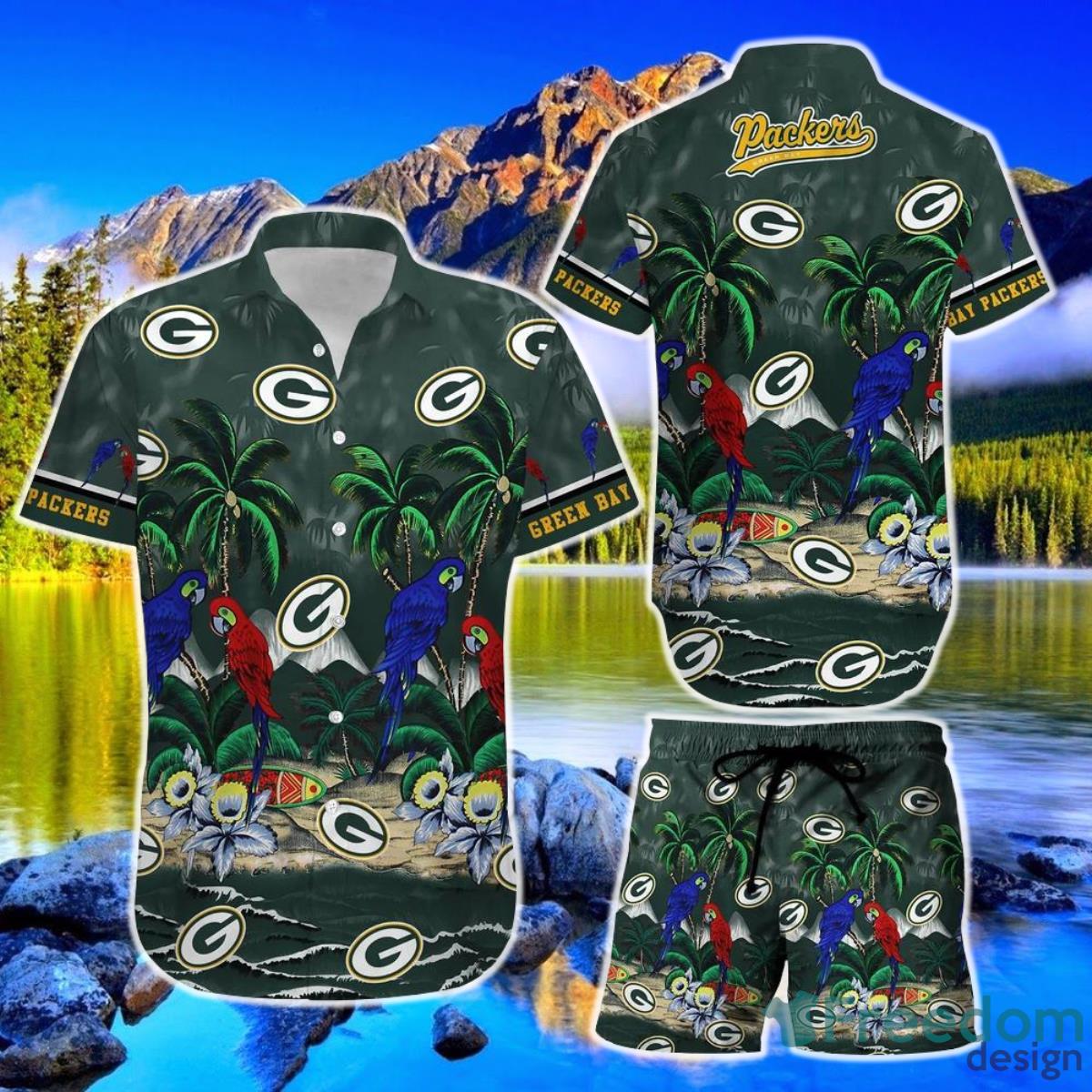 Green bay packers cannabis Summer Short Sleeve Hawaiian Beach Shirt