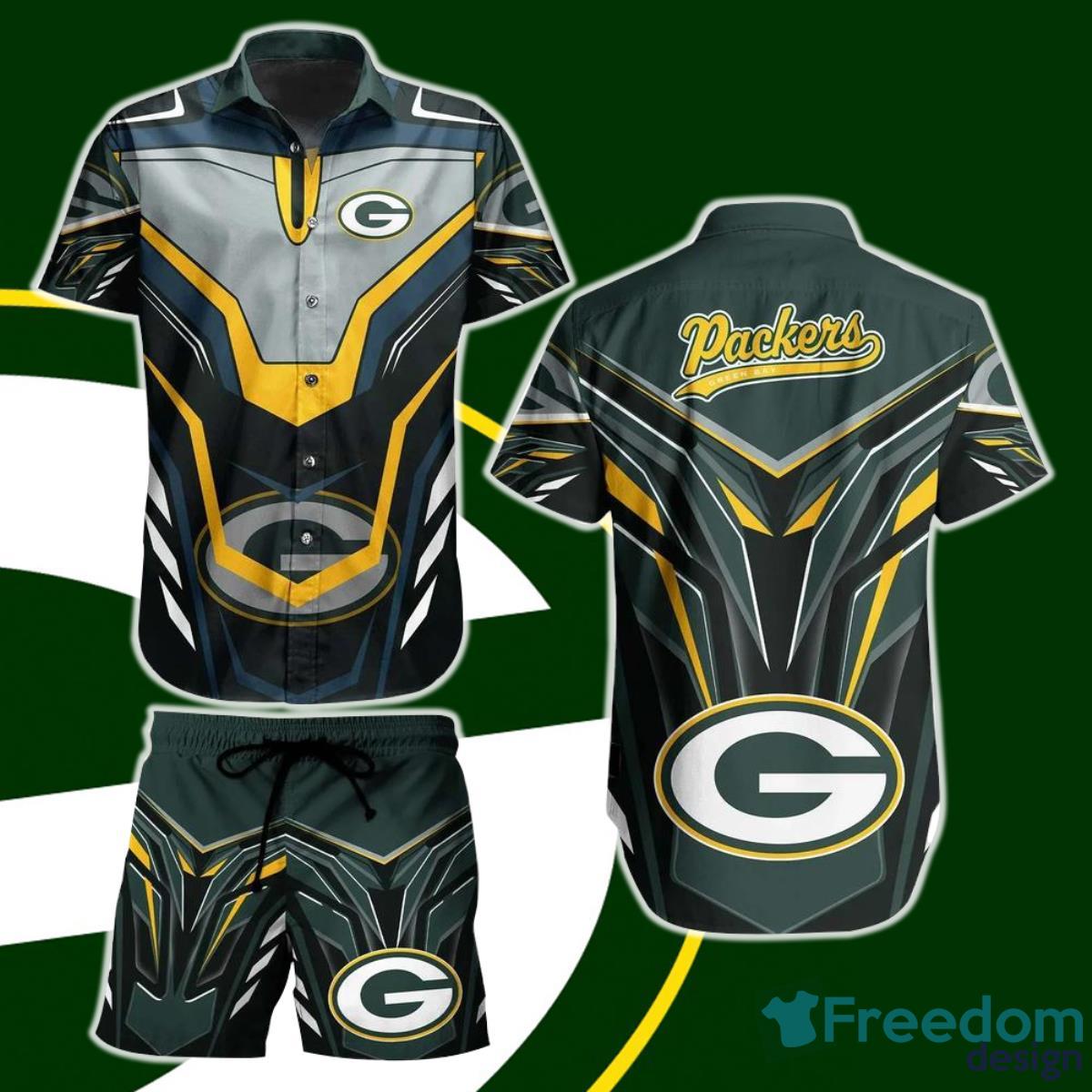 Green Bay Packers Nfl Hawaiian Shirt and Short Hot Trend Summer For Sports Fans Nfl Enthusiast Product Photo 1