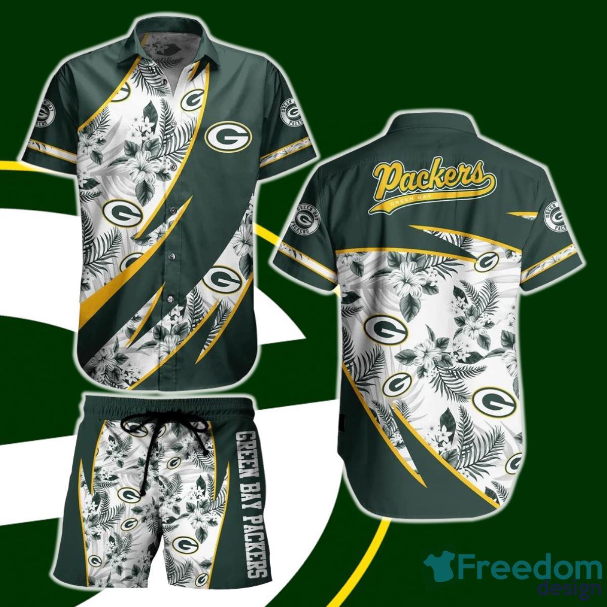 Green Bay Packers NFL Logo Combo Hawaiian Shirt And Short Summer For Men  Women - Freedomdesign