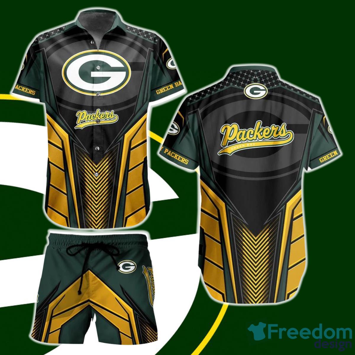 Green Bay Packers NFL Logo Combo Hawaiian Shirt And Short Summer For Men  Women - Freedomdesign