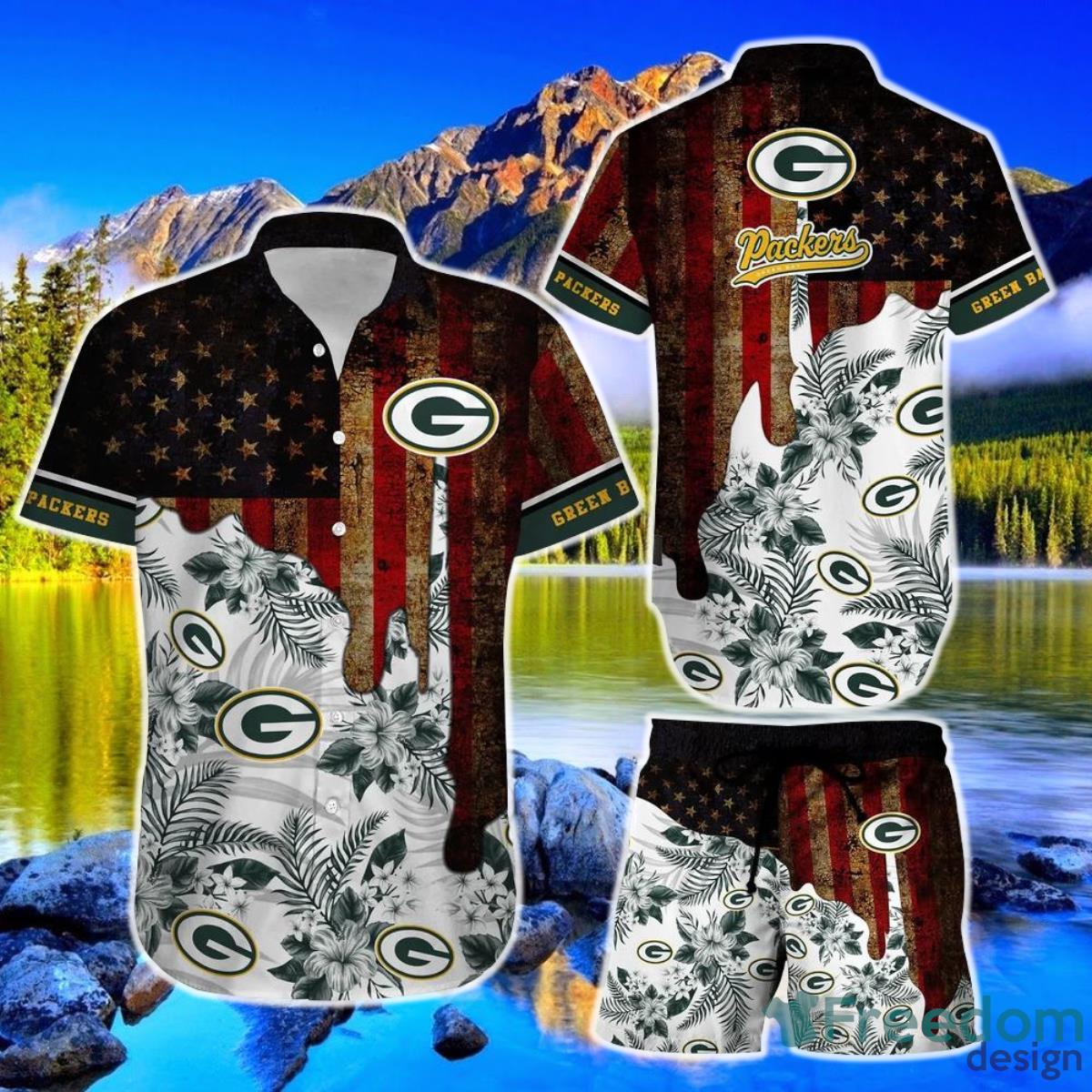 Cincinnati Bengals NFL Graphic Tropical Pattern And US Flag Vintage  Hawaiian Shirt And Short - Freedomdesign