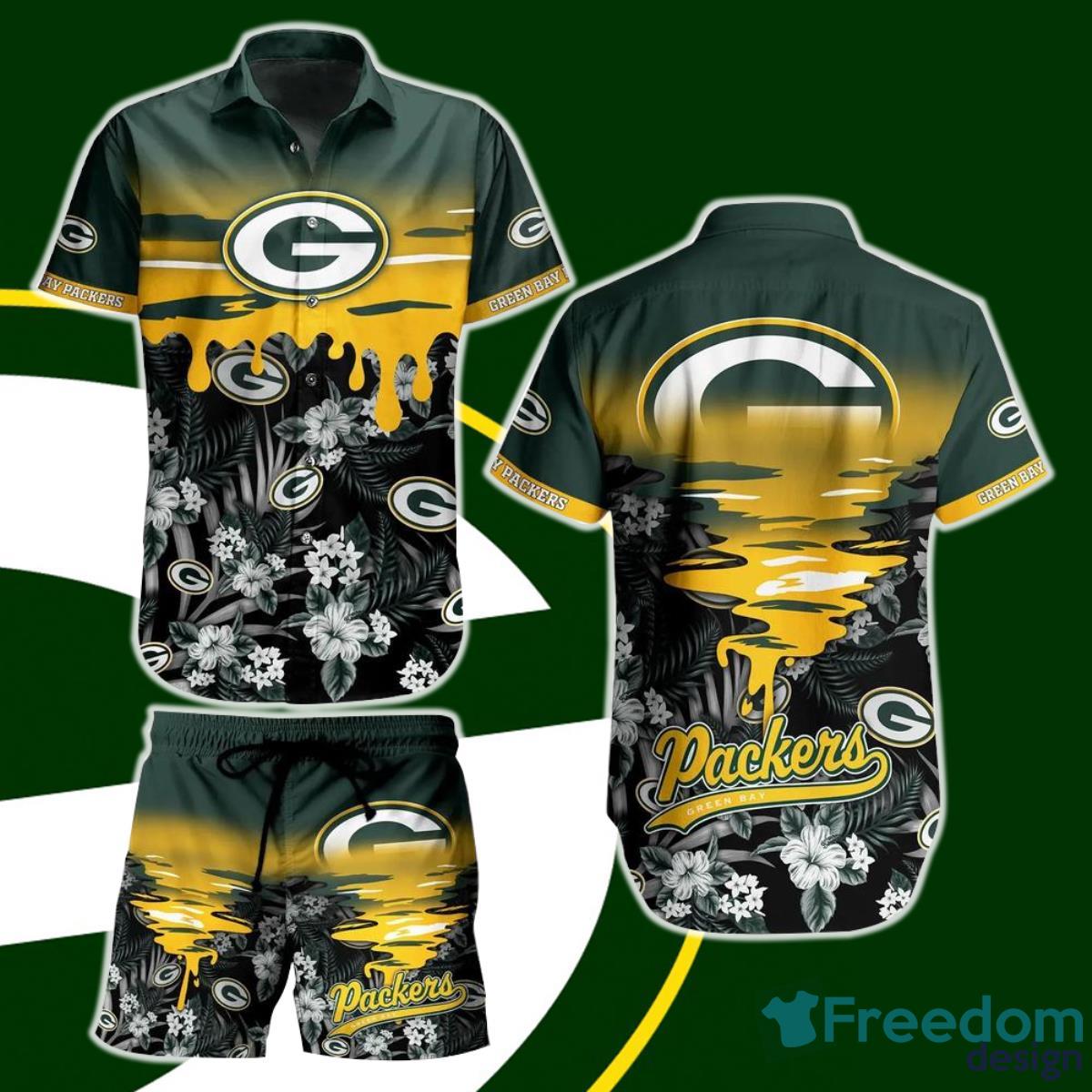 LIMITED] Green Bay Packers NFL-Summer Hawaiian Shirt And Shorts, With  Tropical Patterns For Fans