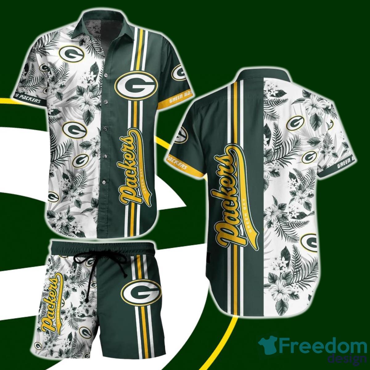 Green Bay Packers Nfl Hawaiian Shirt and Short Tropical Pattern Summer Product Photo 1