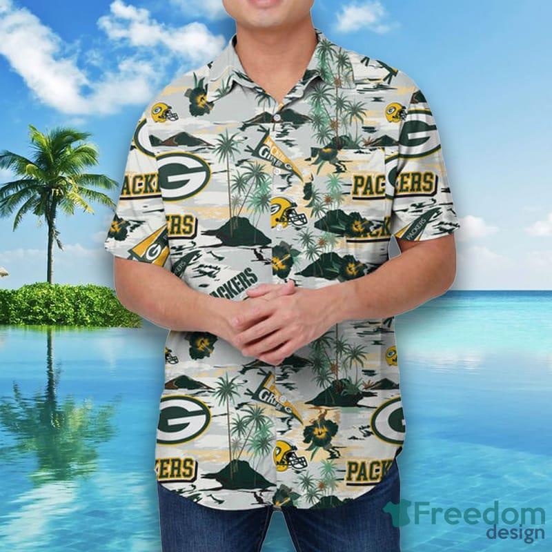 Green Bay Packers NFL Button Up Shirt Mens Thematic Stadium Hawaiian Shirt  - Banantees