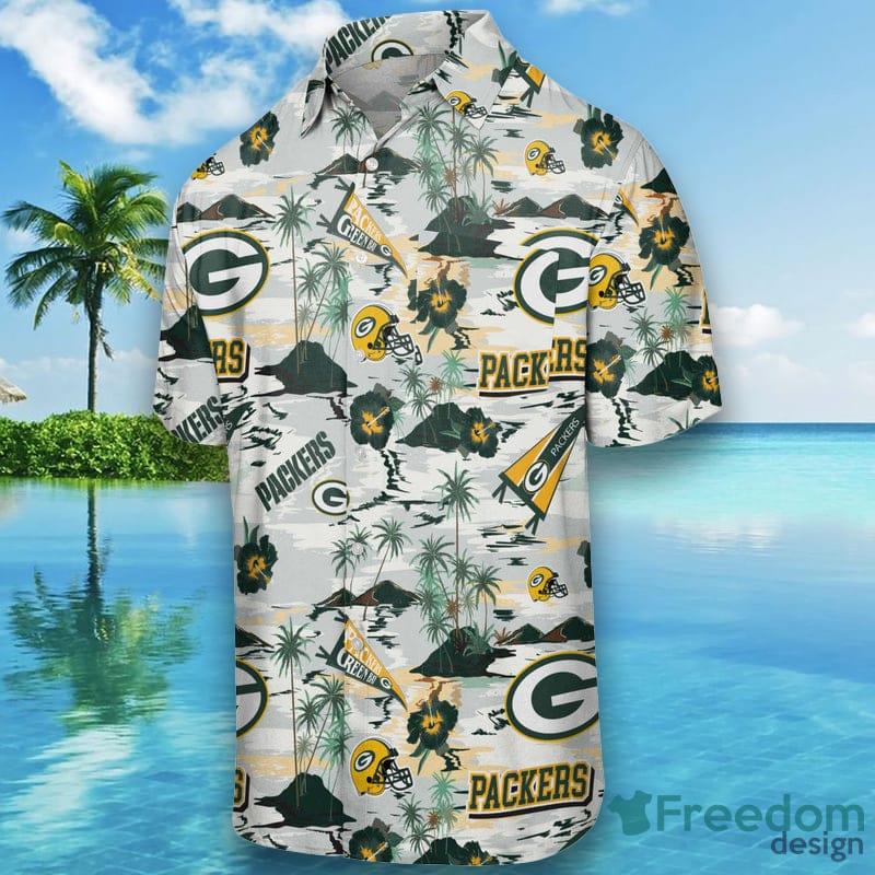 Green Bay Packers NFL Button Up Shirt Mens Thematic Stadium Hawaiian Shirt  - Banantees