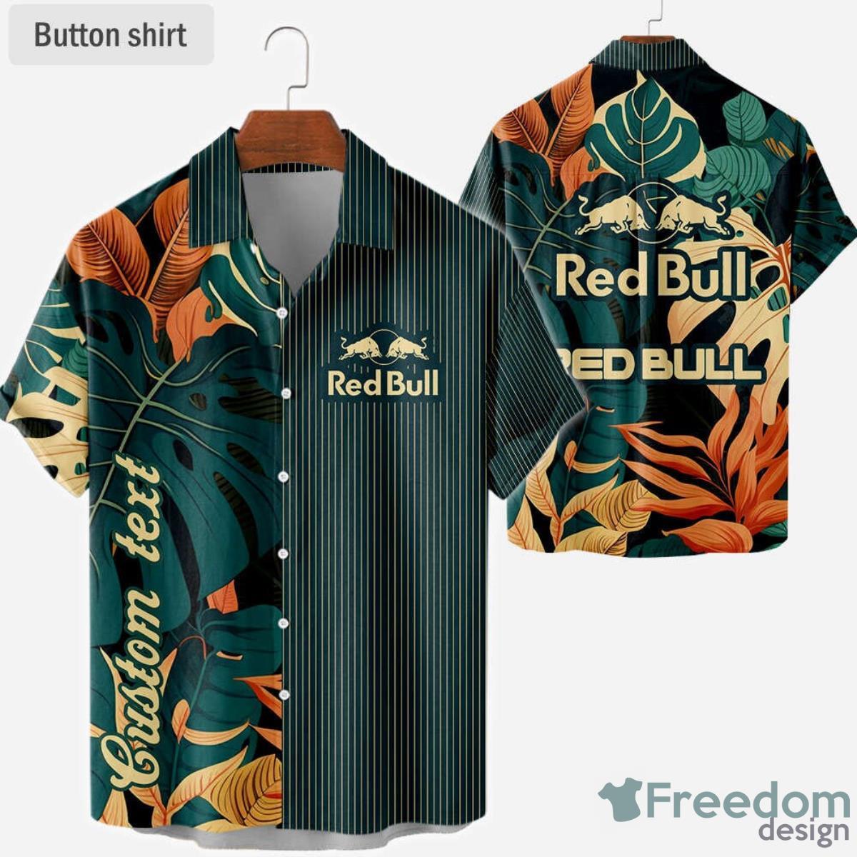 Green Floral Red Bull Vintage Hawaiian Shirt Summer Hot Aloha Shirt Product Photo 1