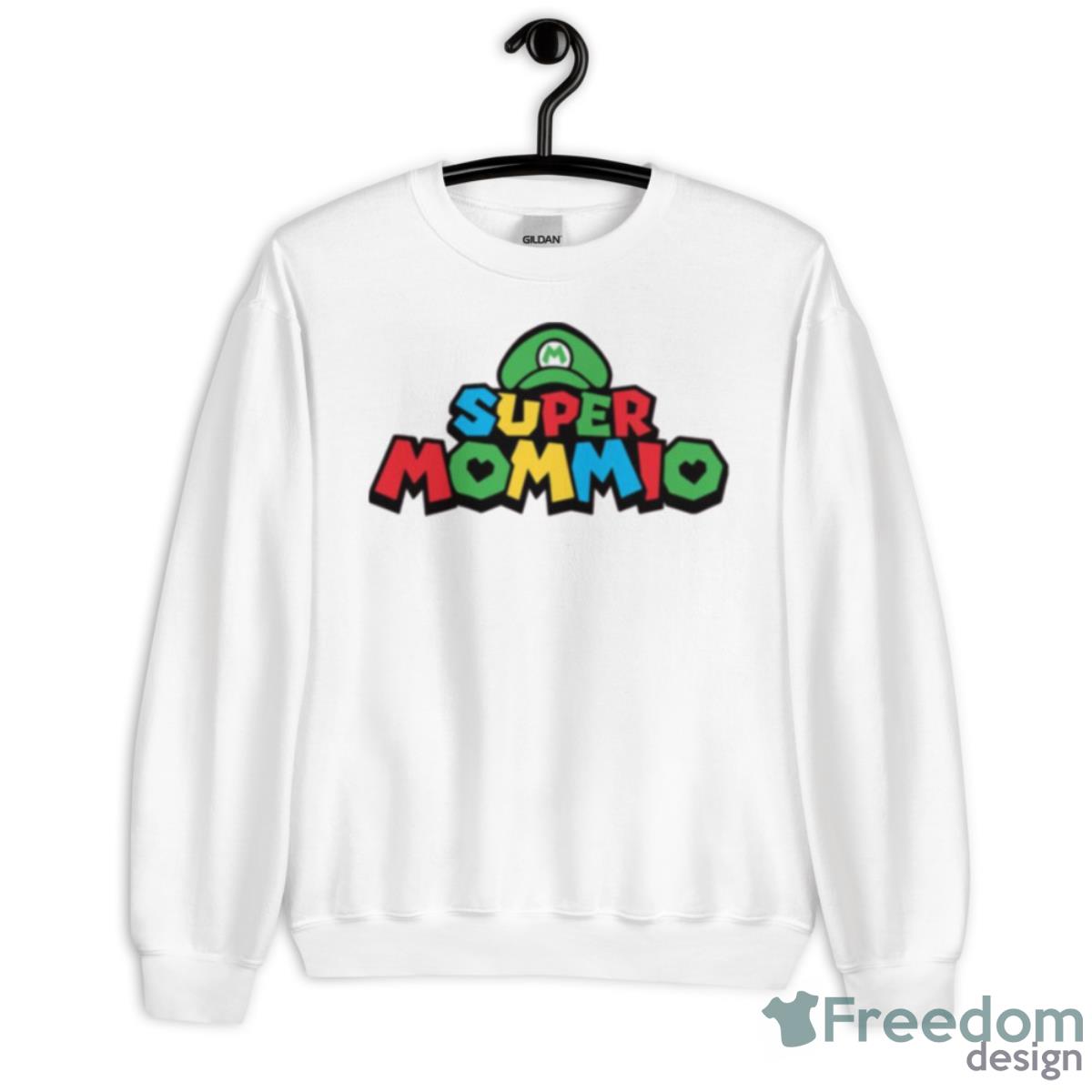 Green Super Mommio Funny Mommy Mothers Day Shirt - Unisex Heavy Blend Crewneck Sweatshirt
