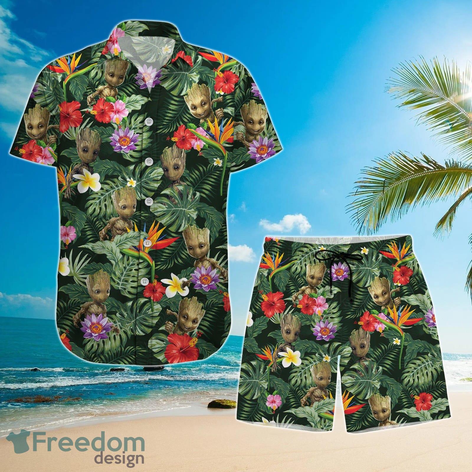 Groot Hawaiian Shirt And Short For Men And Women Product Photo 1