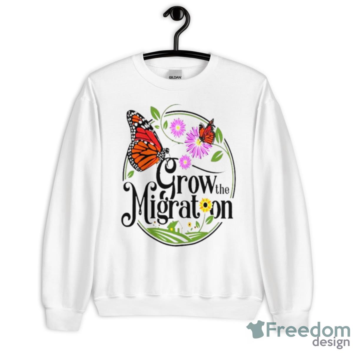 Grow The Migration Monarch Butterfly Shirt - Unisex Heavy Blend Crewneck Sweatshirt