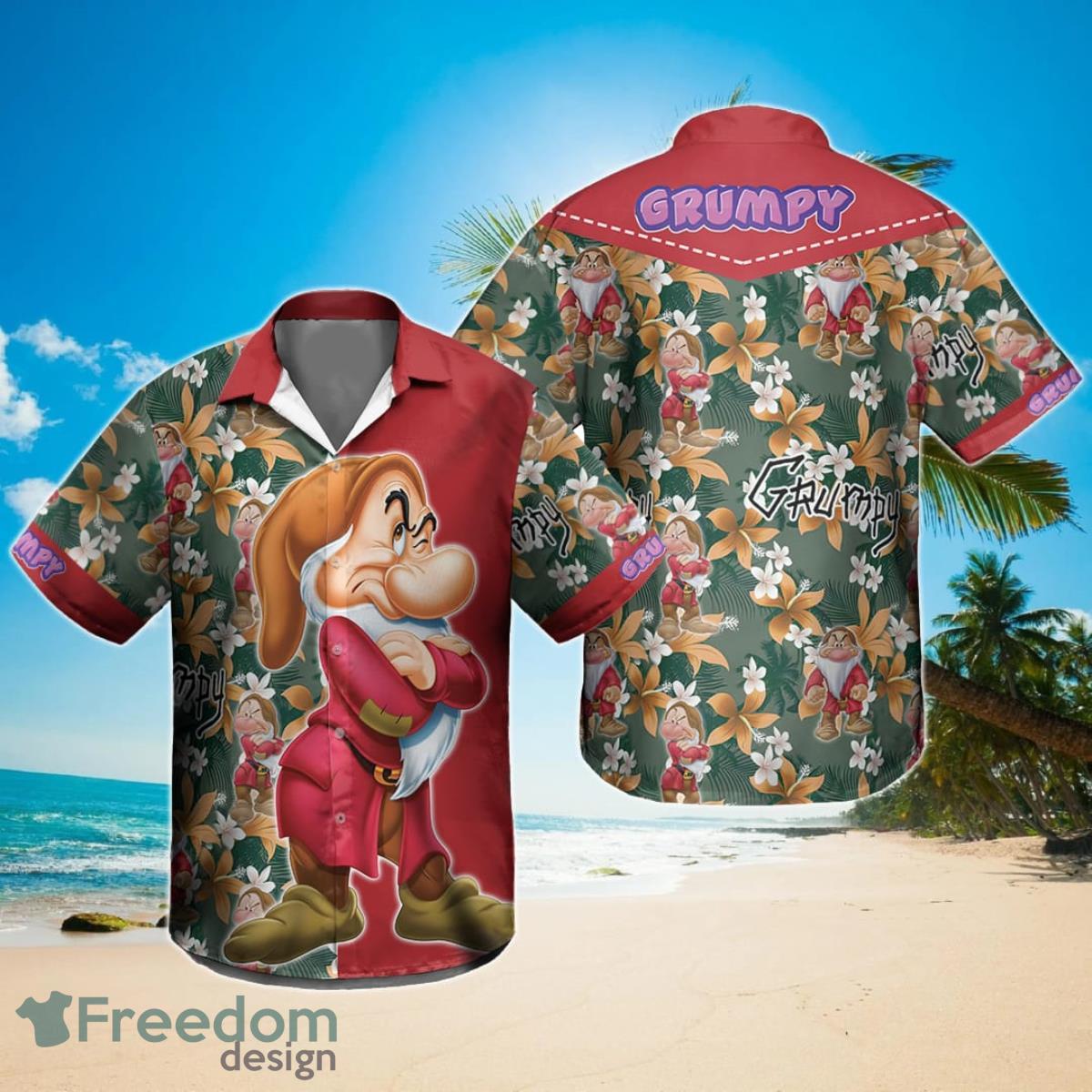 Grumpy Dwarf Disney Hawaiian Shirt - Freedomdesign