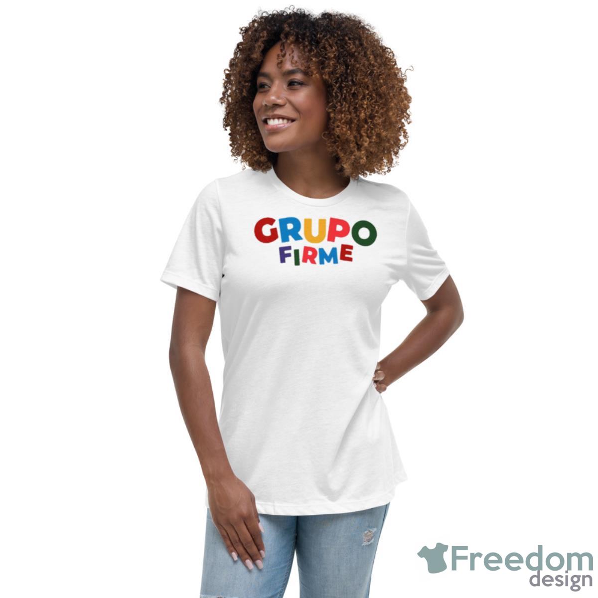 Grupo Firme Colored Logo Shirt - Womens Relaxed Short Sleeve Jersey Tee Grupo Firme Colored Logo Shirt - Womens Relaxed Short Sleeve Jersey Tee