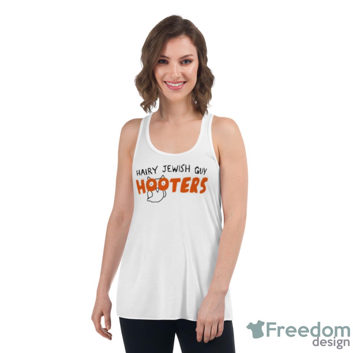Hairy Jewish Guy Hooters Shirt - Womens Flowy Racerback Tank Hairy Jewish Guy Hooters Shirt - Womens Flowy Racerback Tank
