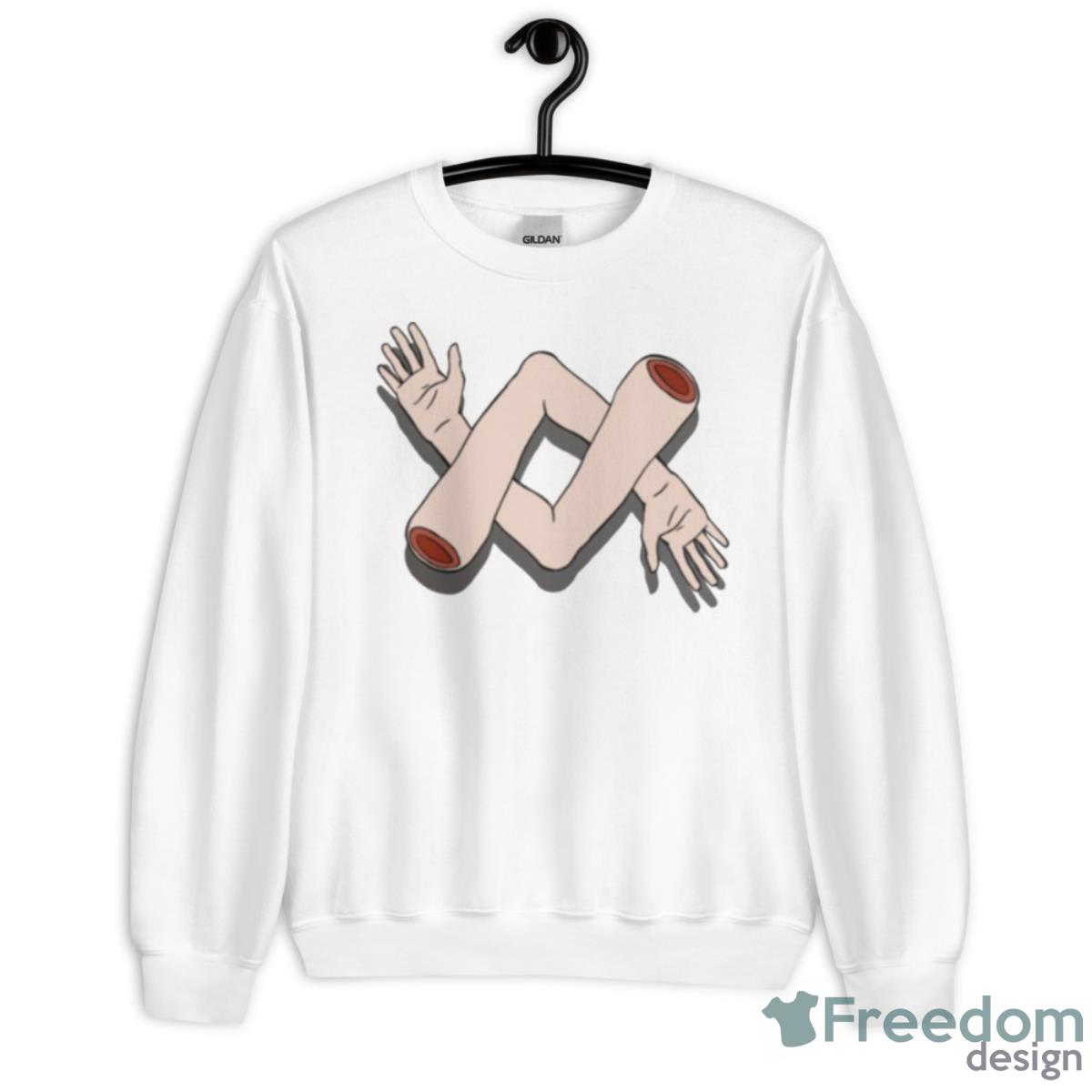 Hands Art Santa Sangre Church Symbol Shirt - Unisex Heavy Blend Crewneck Sweatshirt