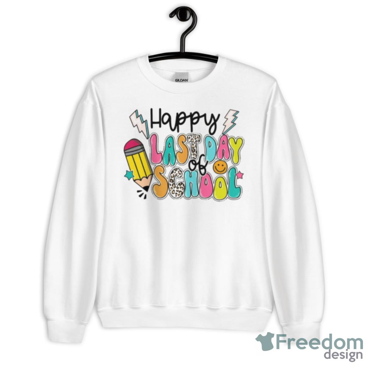 Happy Last Day Of School Summer Holiday Shirt - Unisex Heavy Blend Crewneck Sweatshirt