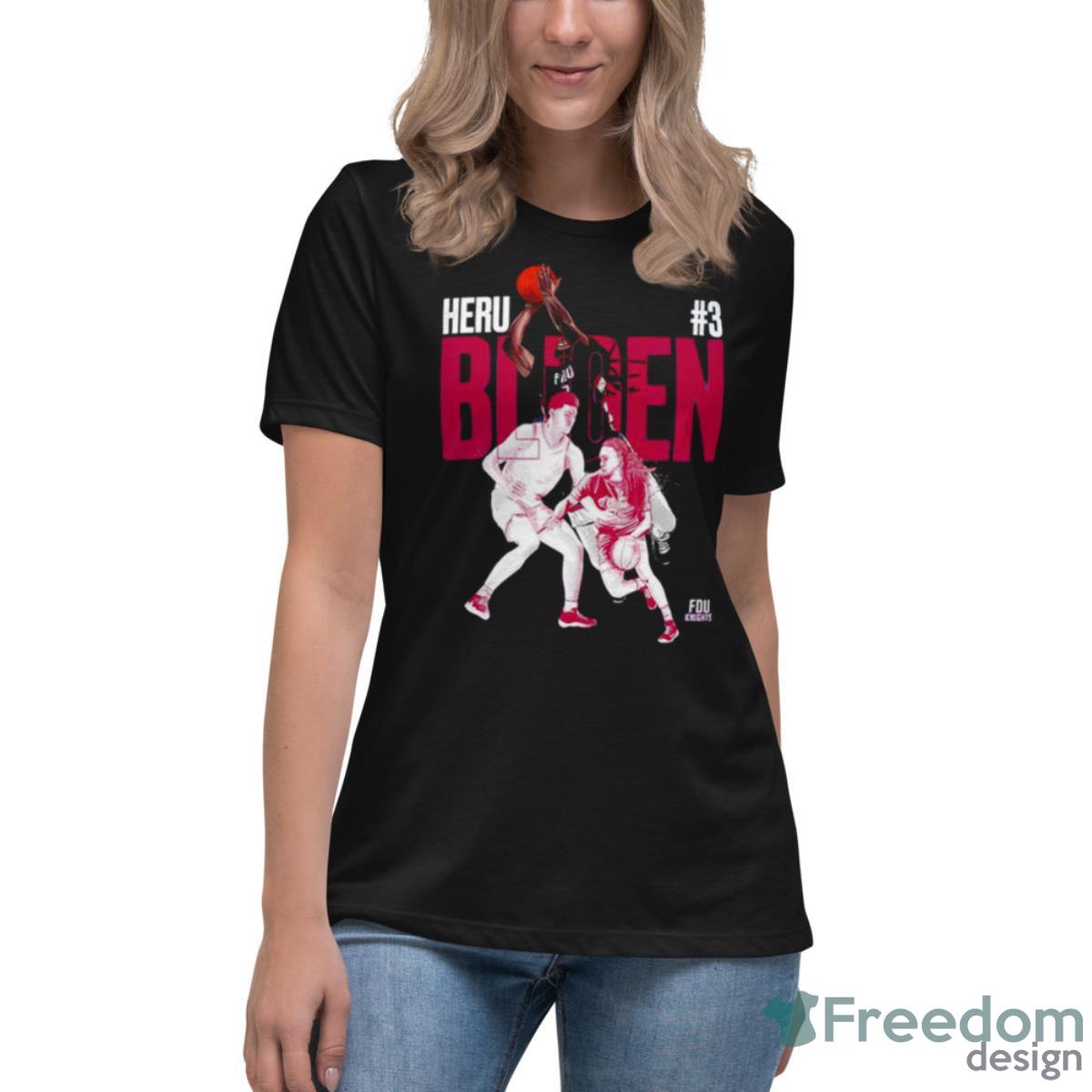 Heru Bligen FAU NCAA Basketball Shirt - Womens Relaxed Short Sleeve Jersey Tee Heru Bligen FAU NCAA Basketball Shirt - Womens Relaxed Short Sleeve Jersey Tee