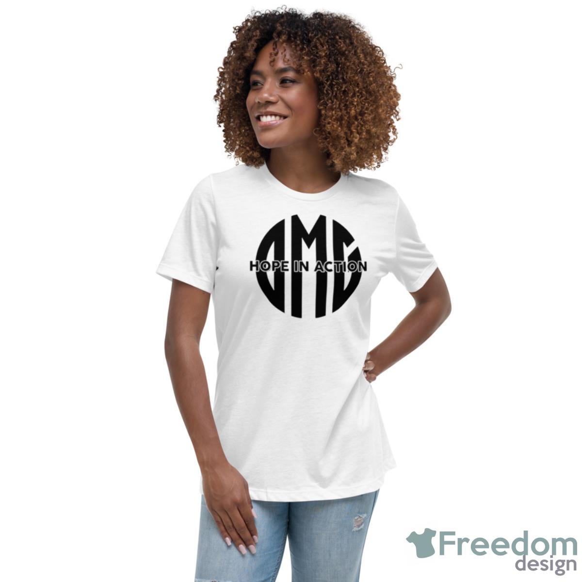Hope In Action T Shirt - Womens Relaxed Short Sleeve Jersey Tee Hope In Action T Shirt - Womens Relaxed Short Sleeve Jersey Tee