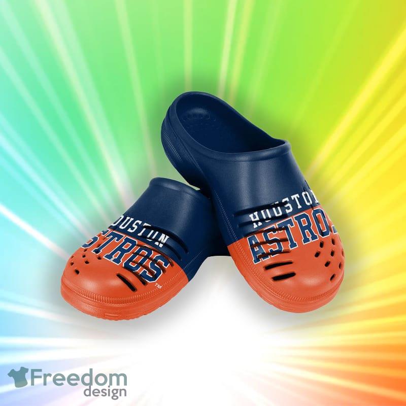 Houston Astros MLB For Men And Women Colorblock Big Logo Clog Shoes -  Freedomdesign
