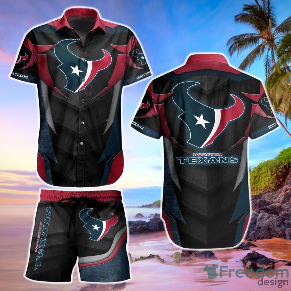 Houston Texans NFL Hawaiian Shirt And Short Summer Perfect Gift For Fans Product Photo 1