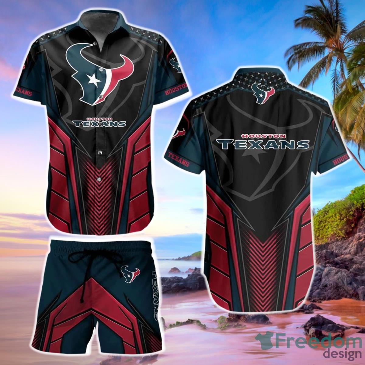 Houston Texans NFL Hawaiian Short Shirt Summer Gift For Sports Enthusiast Product Photo 1