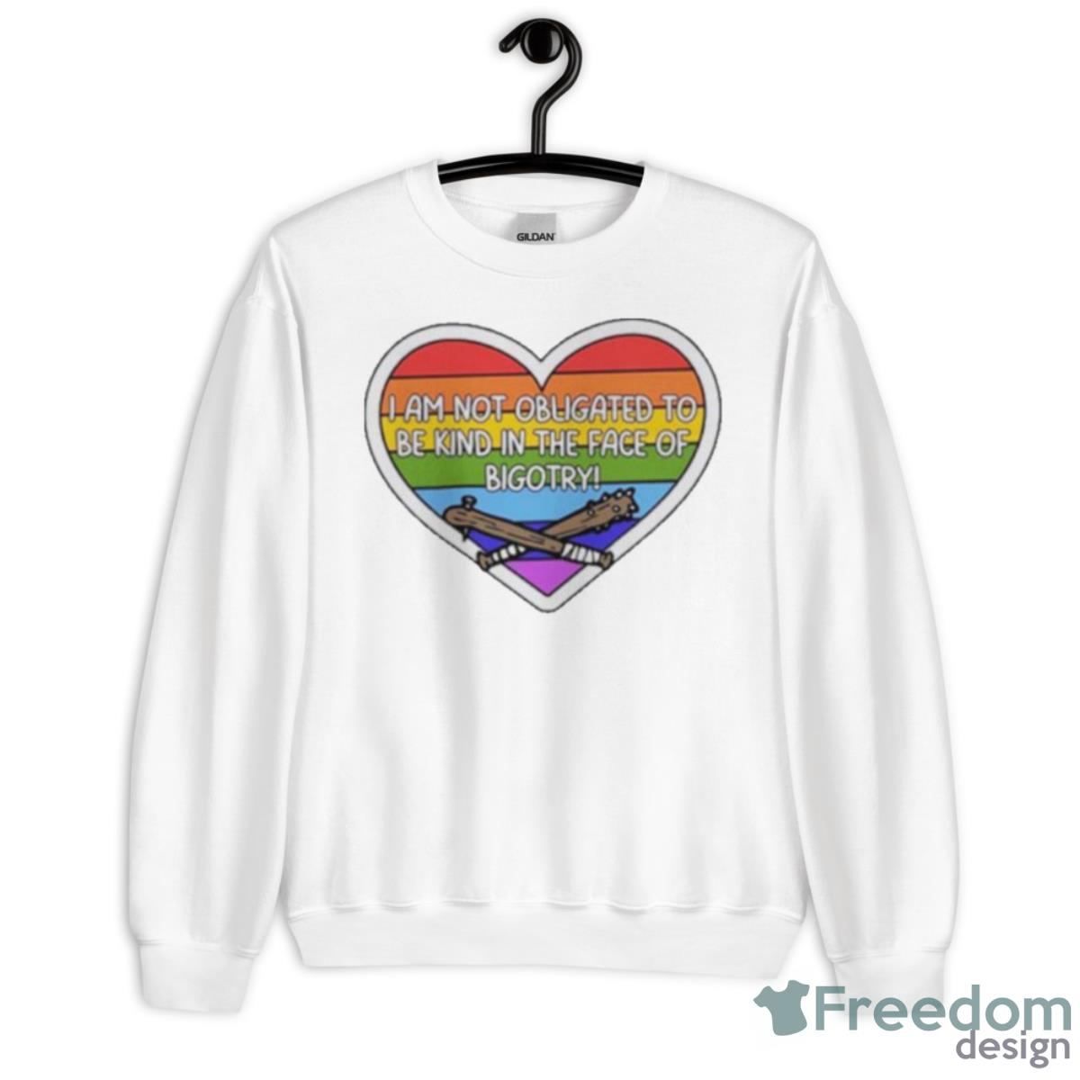 I Am Not Obligated To Be Kind In The Face Of Bigotry Shirt - Unisex Heavy Blend Crewneck Sweatshirt