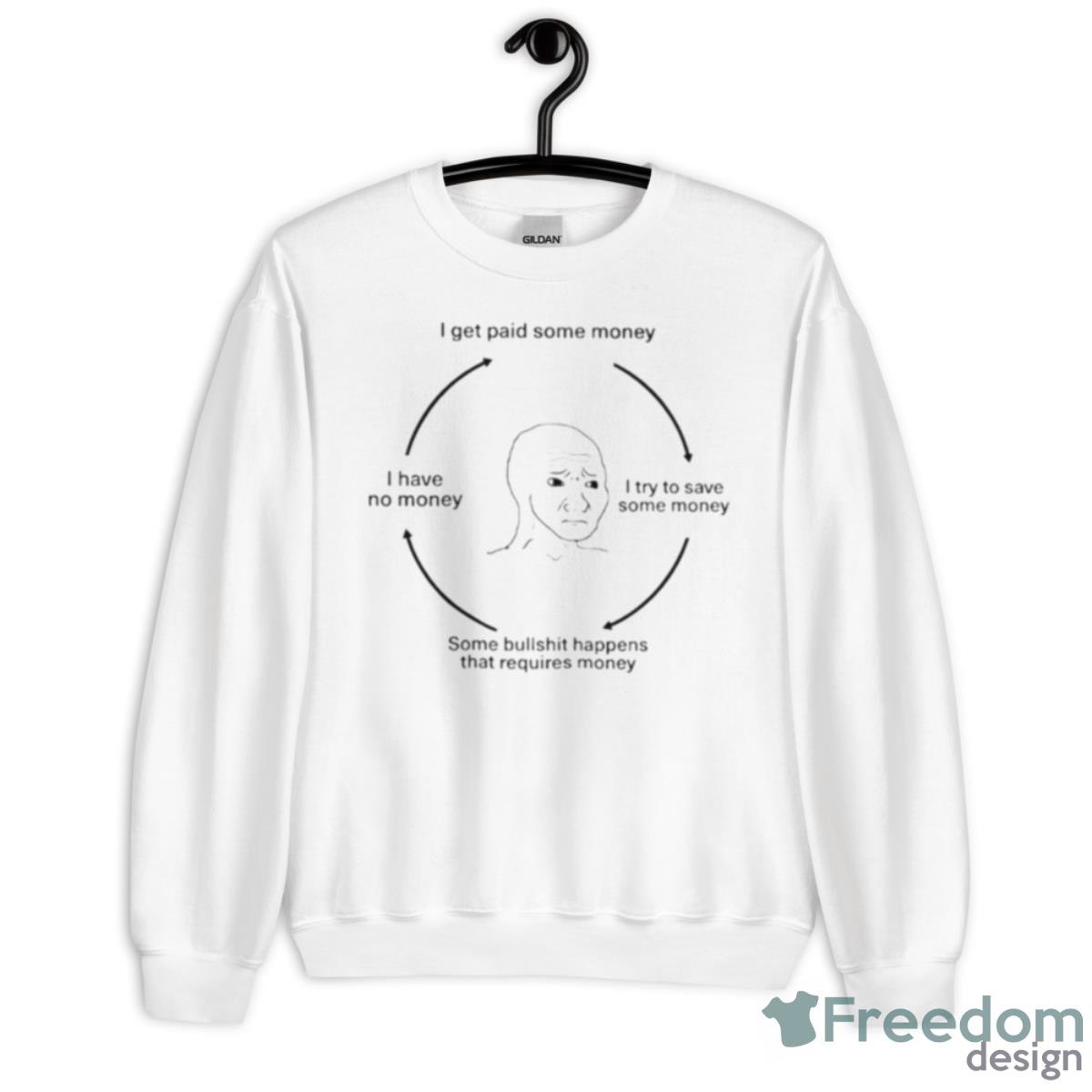 I Get Paid Some Money I Try To Save Some Money Some Shirt - Unisex Heavy Blend Crewneck Sweatshirt