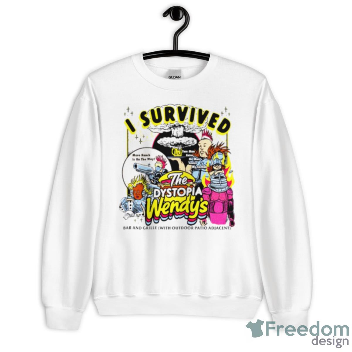 I Survived The Dystopia Wendy’s Shirt - Unisex Heavy Blend Crewneck Sweatshirt