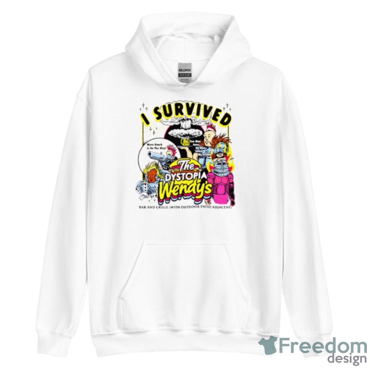 I Survived The Dystopia Wendy’s Shirt image I Survived The Dystopia Wendy’s Shirt - Unisex Heavy Blend Hooded Sweatshirt