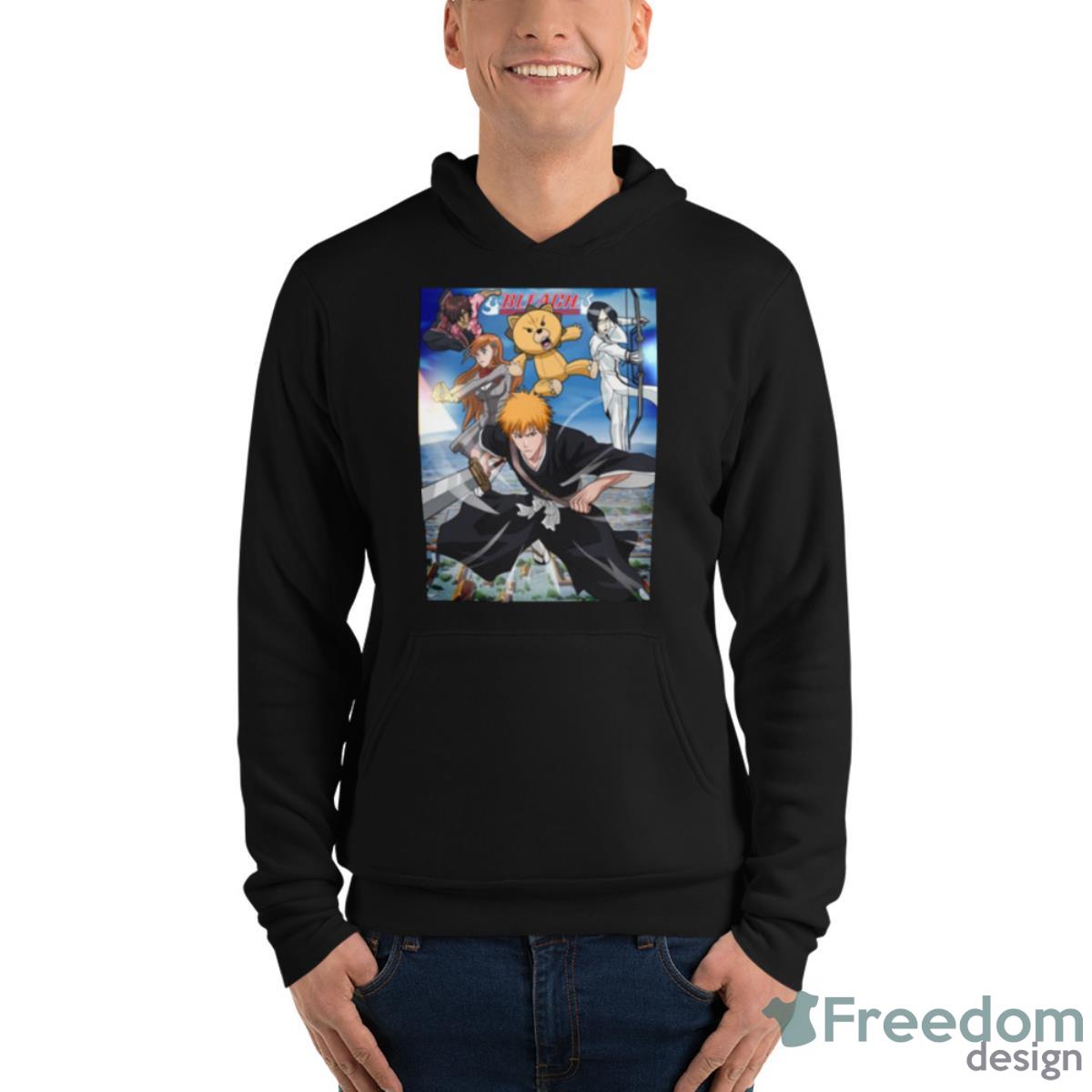 Ichigo And Friends Bleach Anime Shirt - Unisex Fleece Pullover Hoodie Ichigo And Friends Bleach Anime Shirt - Unisex Fleece Pullover Hoodie