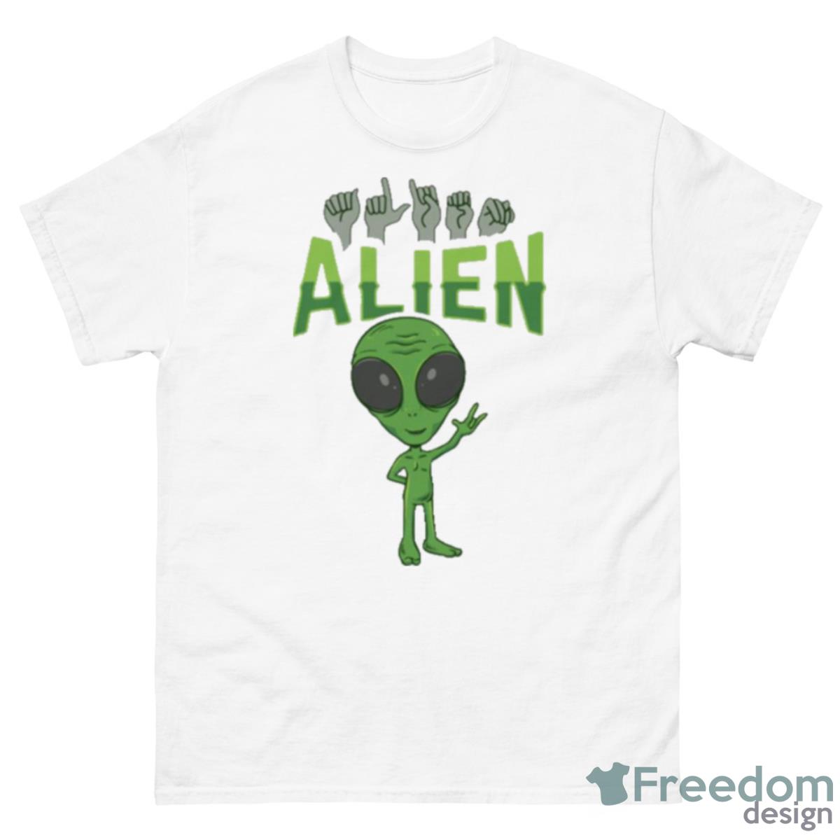 Ily Alien Asl Hand Gesture Deaf Hearing Loss Shirt - 500 Men’s Classic Tee Gildan