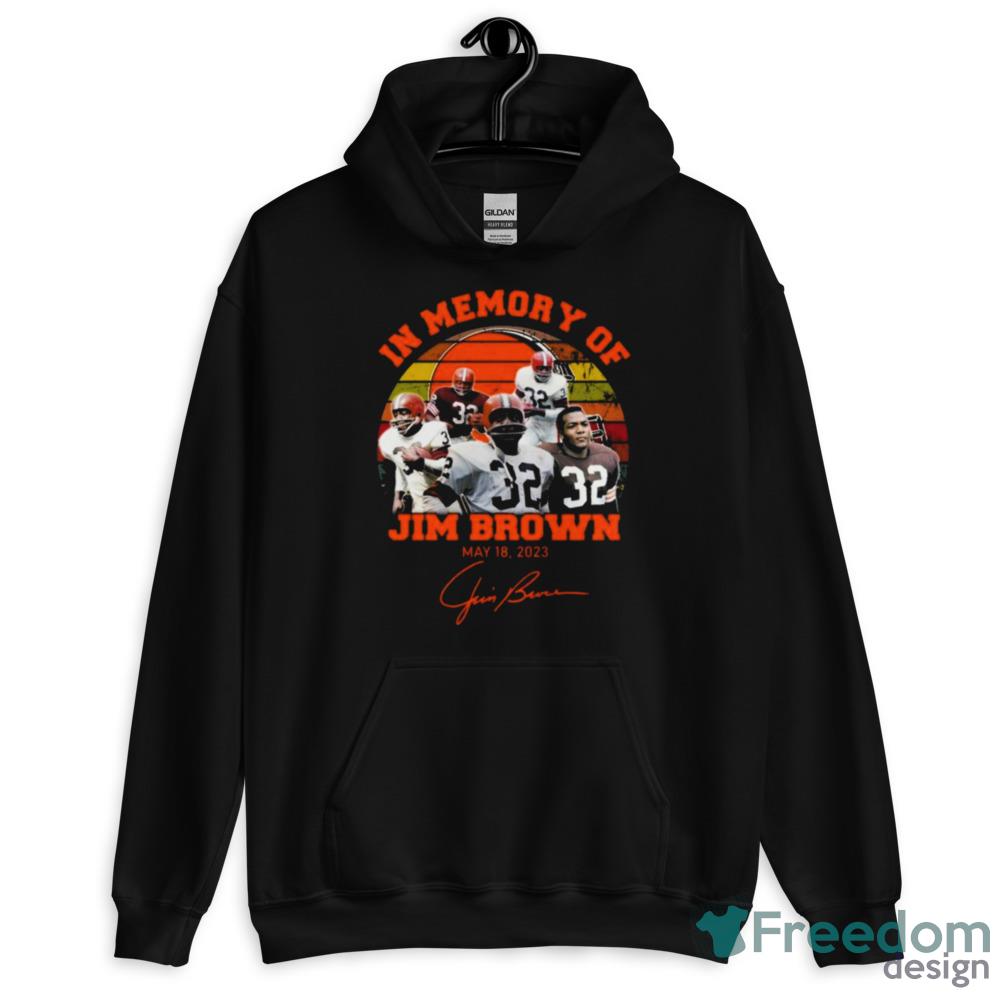 In Memory Jim Brown 18 2023 Vintage Signatures Shirt - Short Sleeve T-Shirt