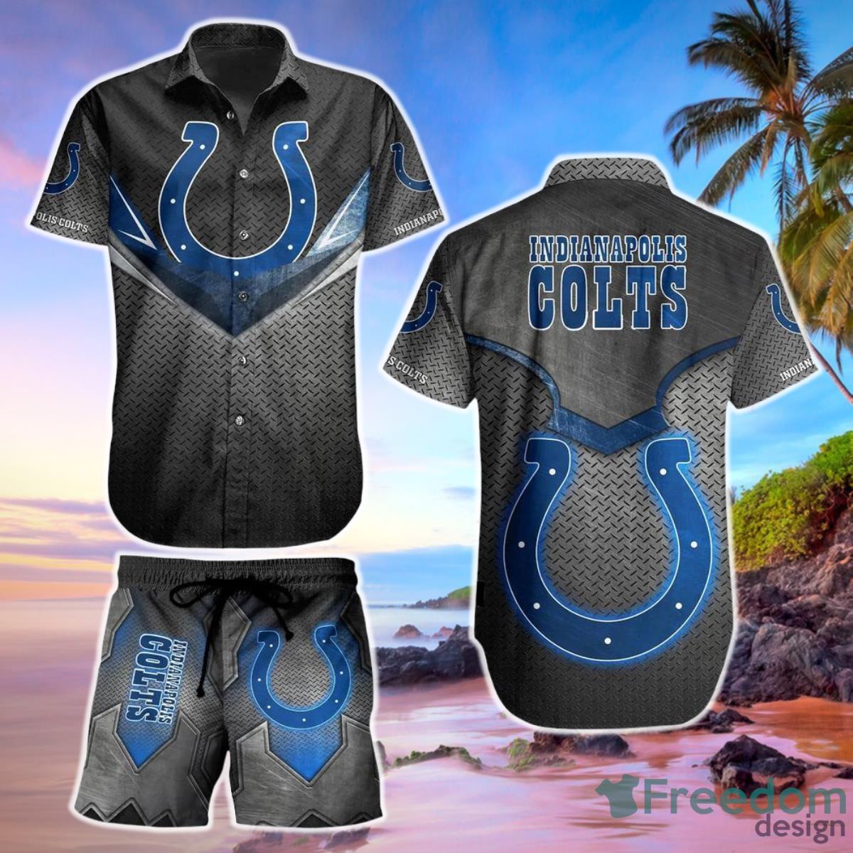 Indianapolis Colts NFL Football Hawaiian Shirt And Short Beach Shirt Short Style For Big Fans Product Photo 1