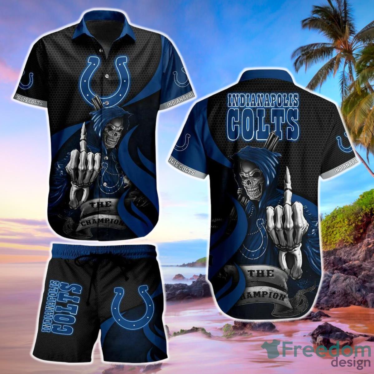 Indianapolis Colts NFL Football Hawaiian Shirt And Short Graphic Summer Tropical Pattern New Gift For Men Women Product Photo 1