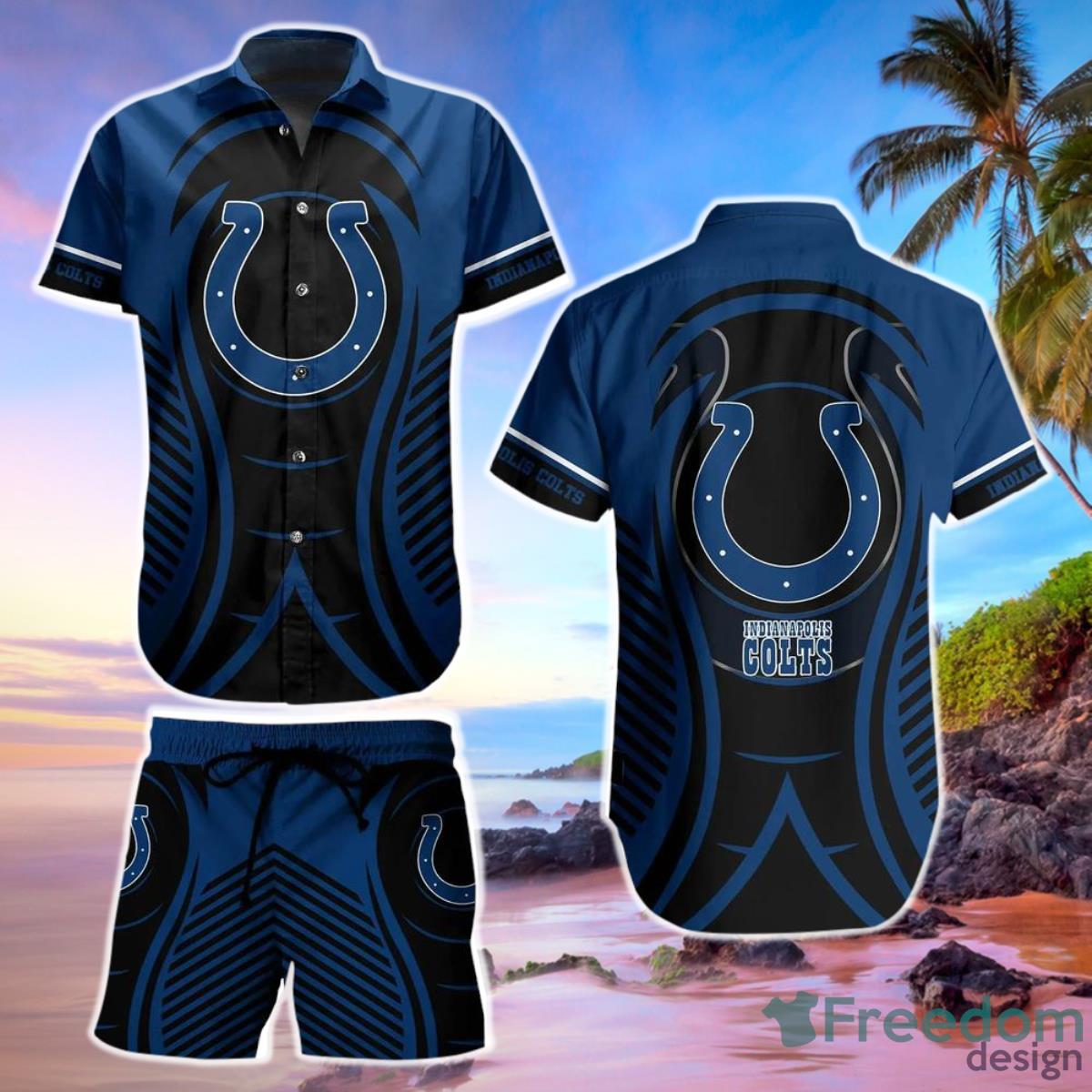 Indianapolis Colts NFL Hawaiian Shirt And Short New Collection Summer Best Gift For Big Fans Product Photo 1