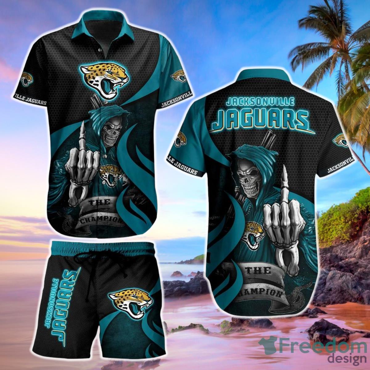 Jacksonville Jaguars Nfl Football Hawaiian Shirt And Short Graphic Summer Tropical Pattern Product Photo 1