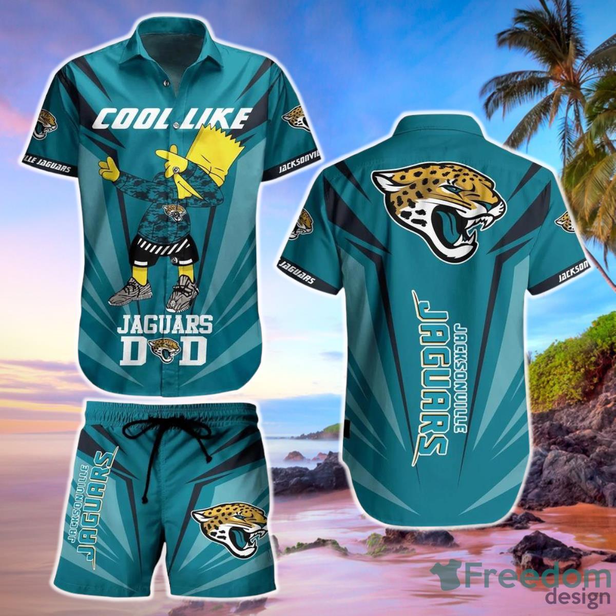 Jacksonville Jaguars Nfl Hawaiian Shirt And Short Bart Simpson Summer Perfect Gift For Fans Nfl Product Photo 1