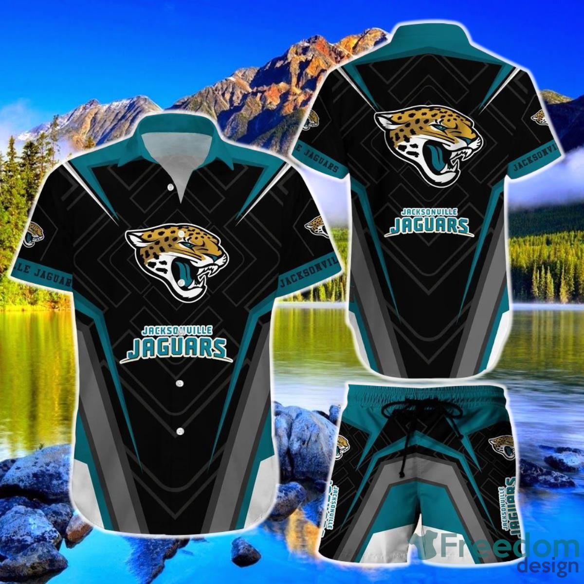 Jacksonville Jaguars Nfl Hawaiian Shirt And Short New Summer Button Down Shirt Product Photo 1