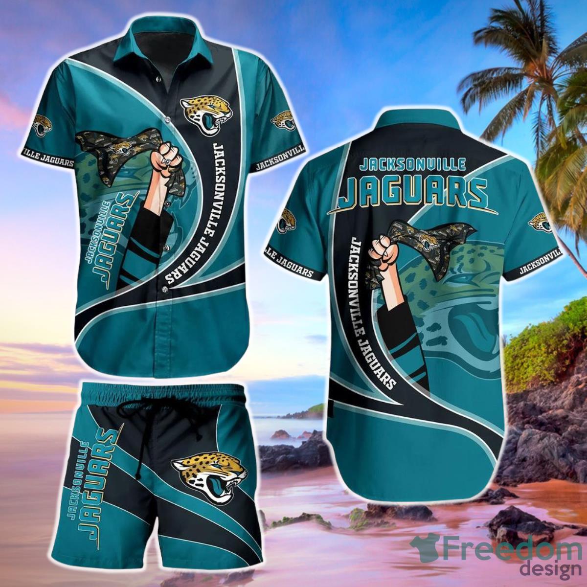 Jacksonville Jaguars Nfl Hawaiian Shirt and Short New Summer For Football Nfl Fans Product Photo 1