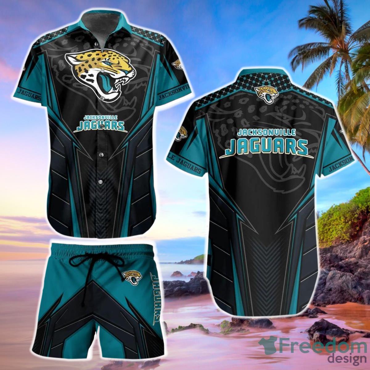 Jacksonville Jaguars Nfl Hawaiian Shirt and Short Summer Gift For Sports Enthusiast Product Photo 1