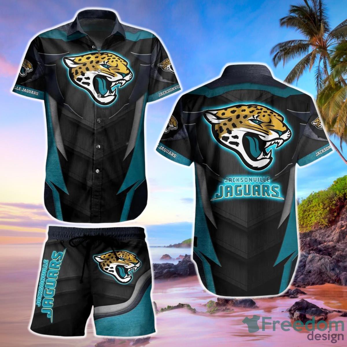 Jacksonville Jaguars Nfl Hawaiian Shirt And Short Summer Perfect Gift For Fans Product Photo 1