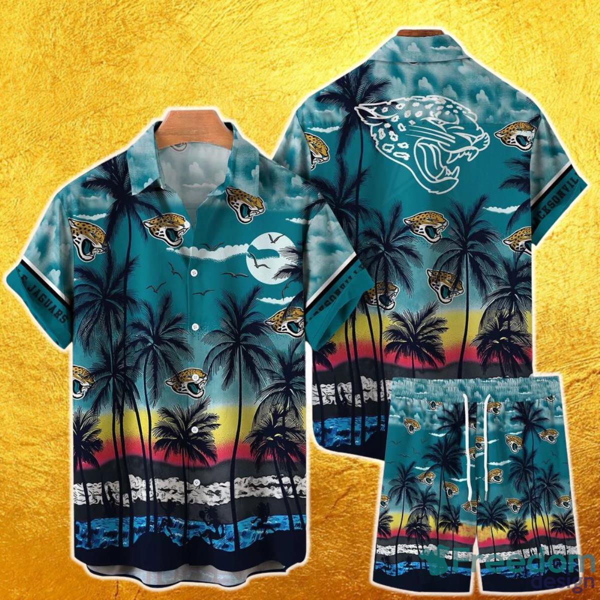 Jacksonville Jaguars Nfl Hawaiian Shirt And Short Tropical Pattern This Summer Shirt New Gift For Best Fan Product Photo 1